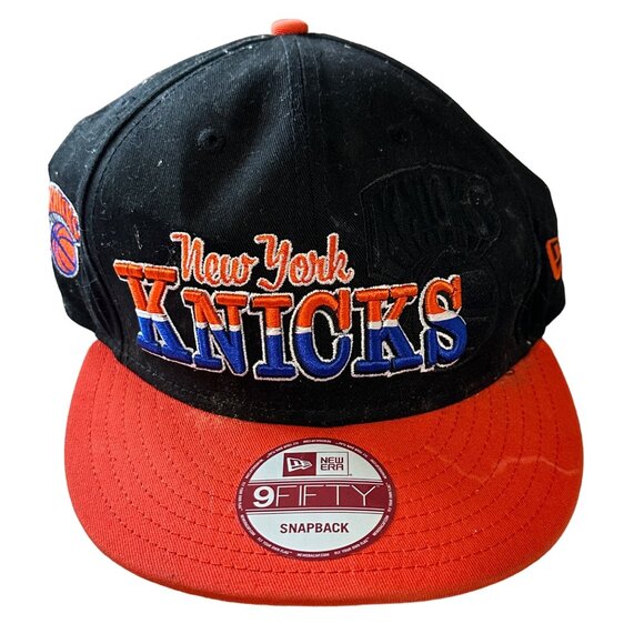 New Era Hardwood Classics New York Knicks One Size Fits Most snapback black hat - Picture 1 of 10